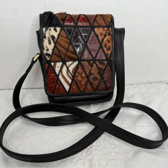 Nordstrom RARE UNIQUE mini sling animal print crossbody made in Italy - Picture 1 of 8